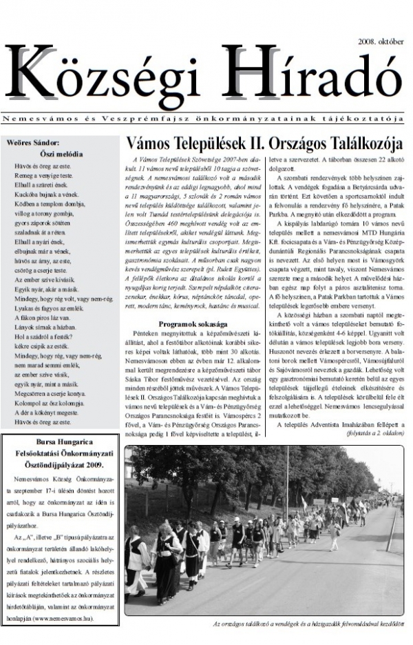 2008. októberi Községi Híradó