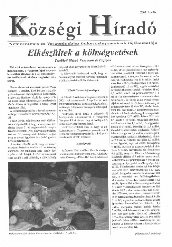 2005. áprilisi Községi Híradó